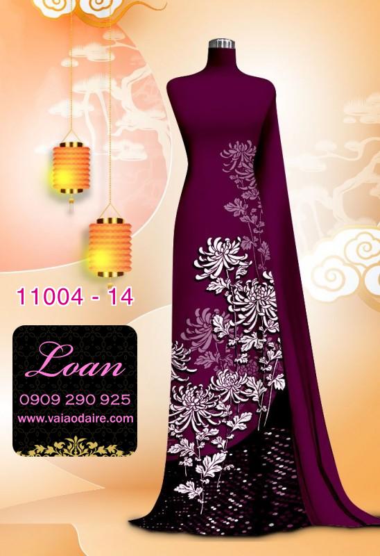 Vải áo dài hoa 3D