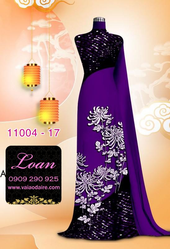 Vải áo dài hoa 3D