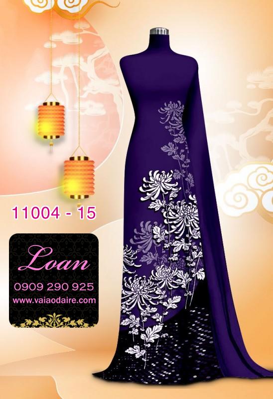 Vải áo dài hoa 3D