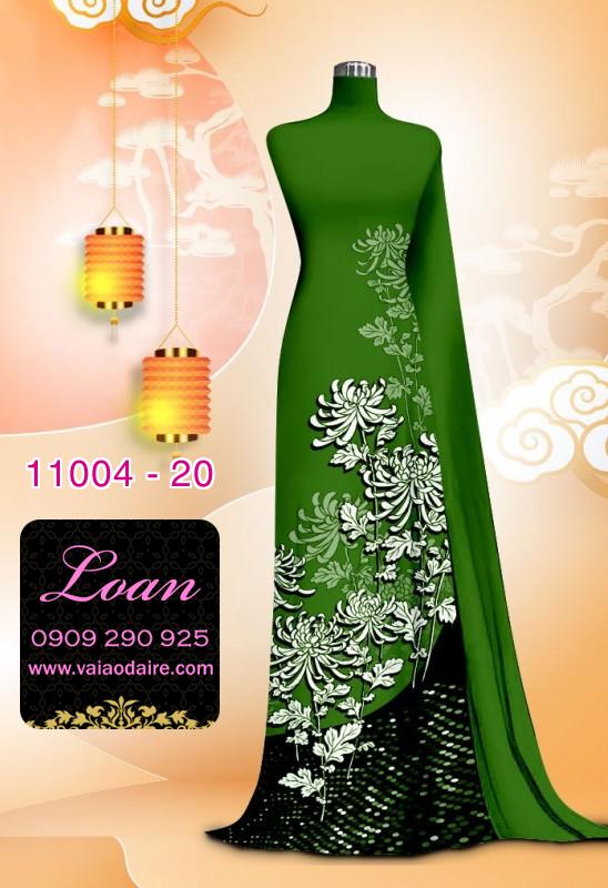 Vải áo dài hoa 3D