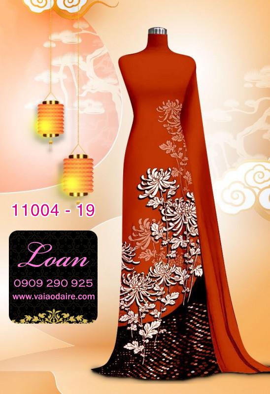 Vải áo dài hoa 3D