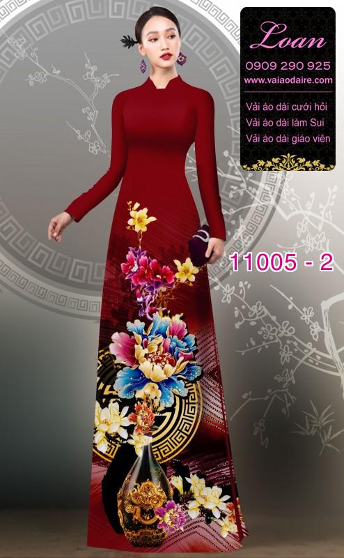 Vải áo dài hoa 3D