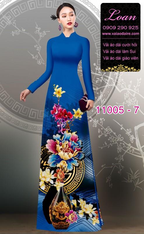 Vải áo dài hoa 3D
