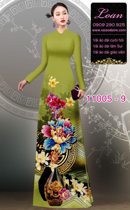 Vải áo dài hoa 3D