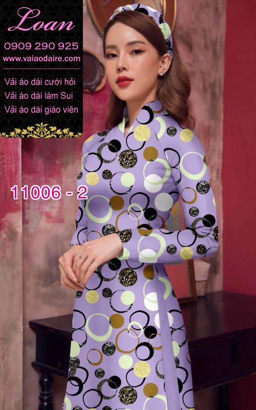 Vải áo dài hoa 3D
