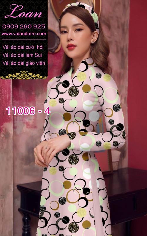 Vải áo dài hoa 3D