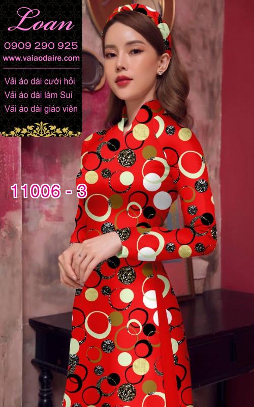 Vải áo dài hoa 3D