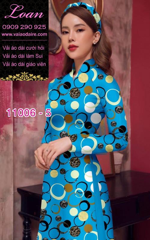 Vải áo dài hoa 3D