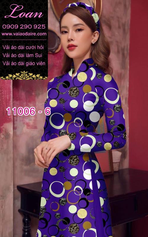 Vải áo dài hoa 3D