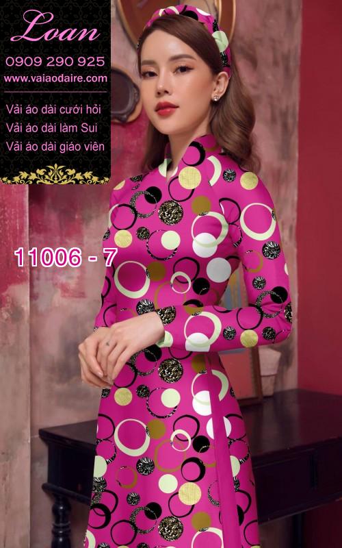 Vải áo dài hoa 3D