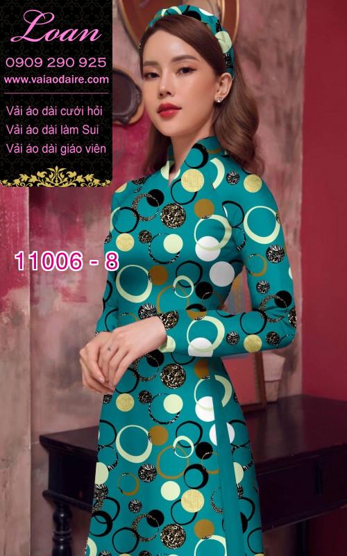 Vải áo dài hoa 3D