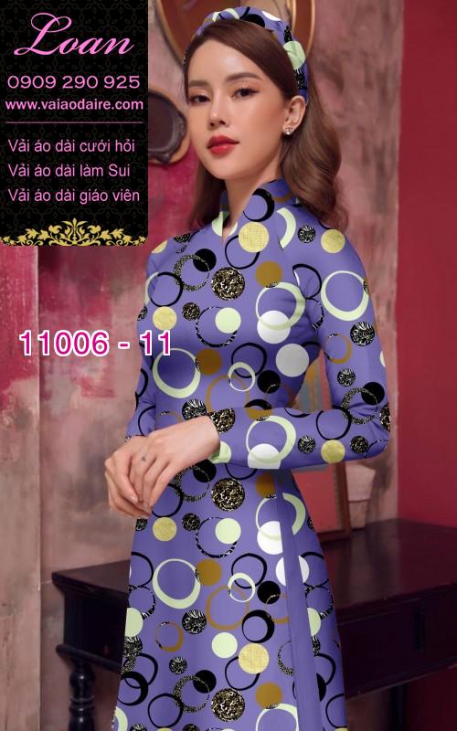 Vải áo dài hoa 3D