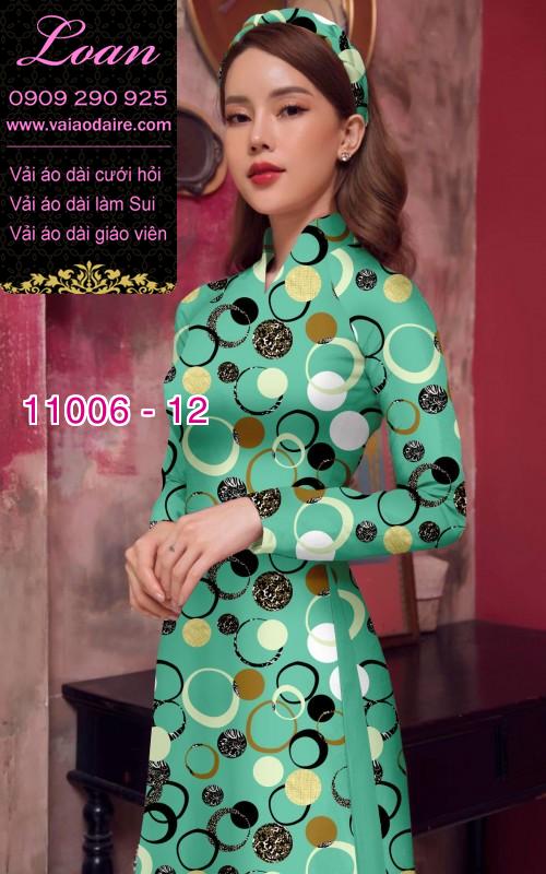 Vải áo dài hoa 3D