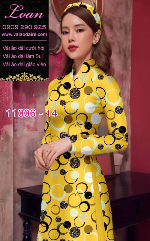 Vải áo dài hoa 3D