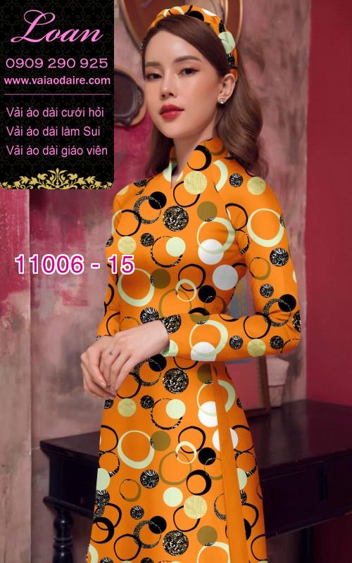 Vải áo dài hoa 3D