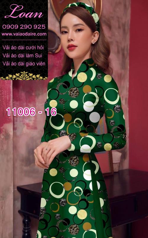 Vải áo dài hoa 3D