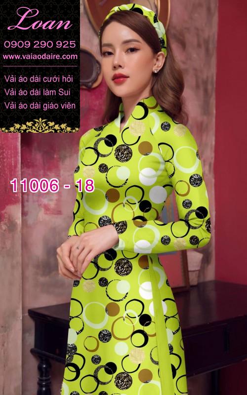 Vải áo dài hoa 3D