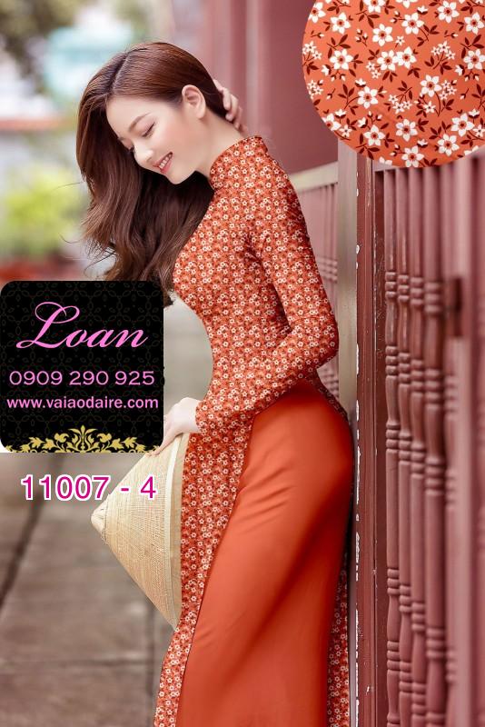 Vải áo dài hoa nhí