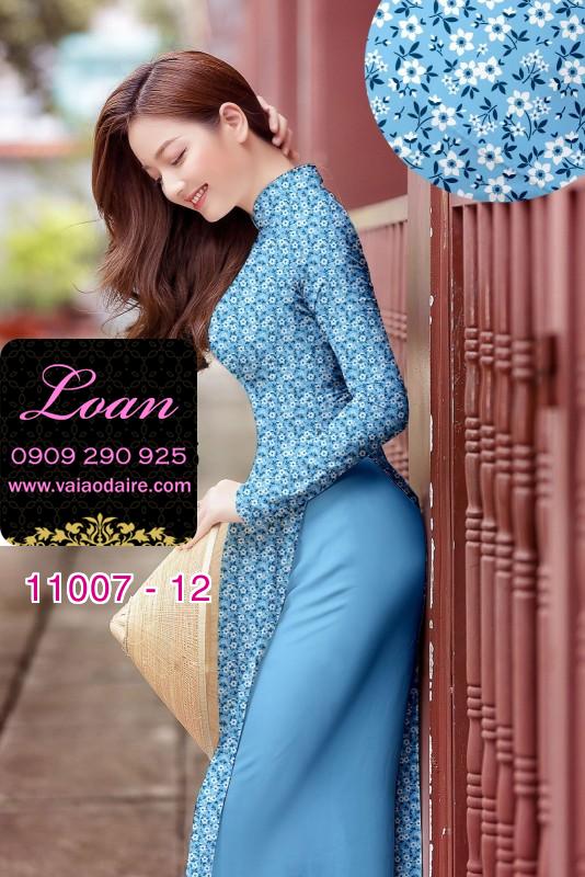 Vải áo dài hoa nhí