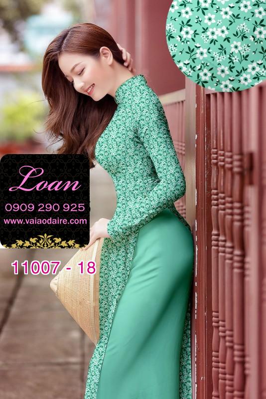 Vải áo dài hoa nhí
