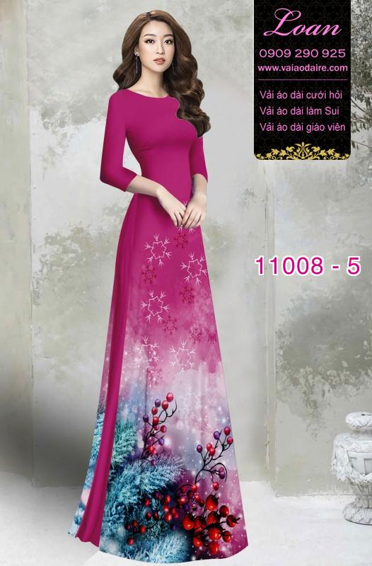 Vải áo dài hoa 3D