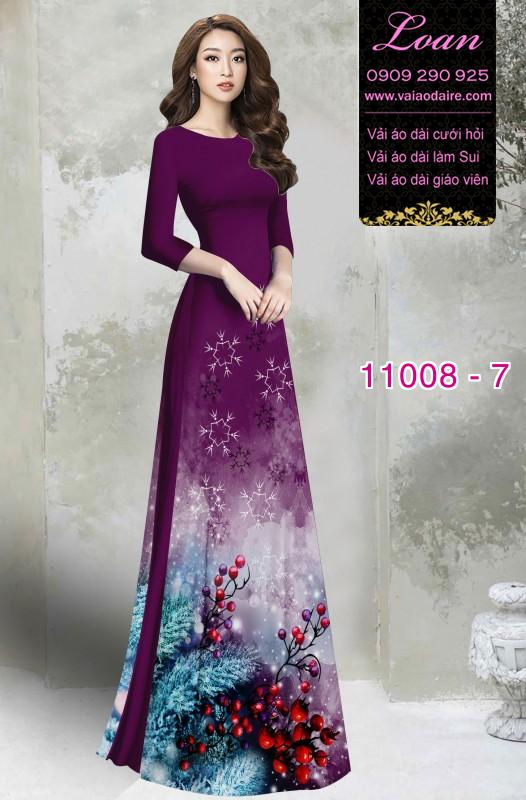 Vải áo dài hoa 3D