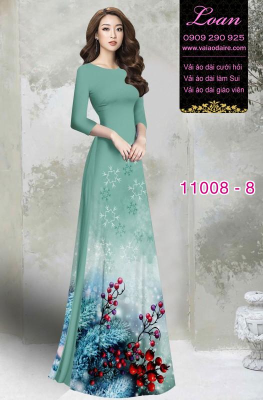 Vải áo dài hoa 3D
