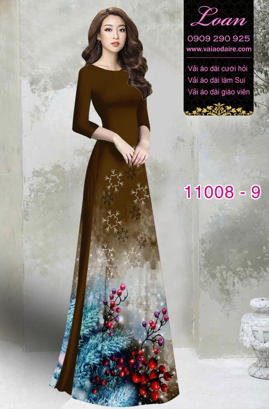 Vải áo dài hoa 3D
