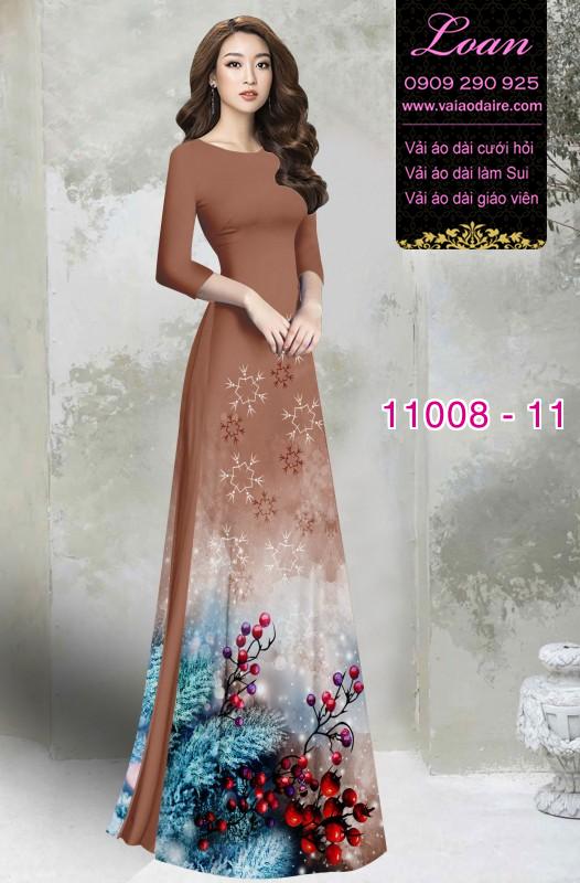 Vải áo dài hoa 3D