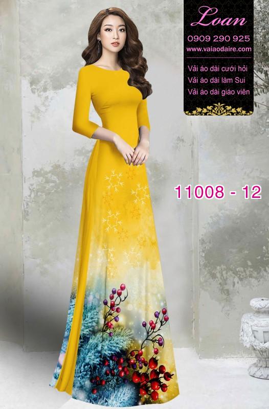 Vải áo dài hoa 3D