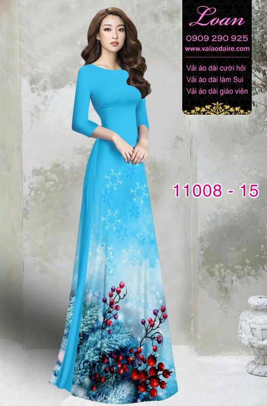 Vải áo dài hoa 3D