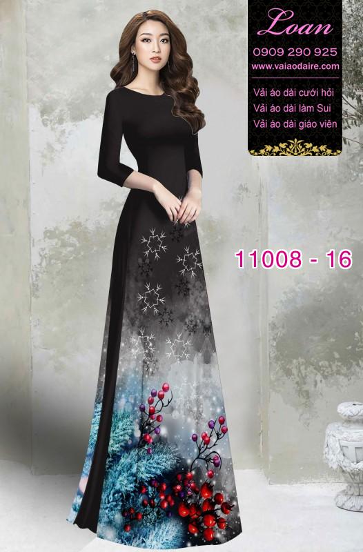 Vải áo dài hoa 3D