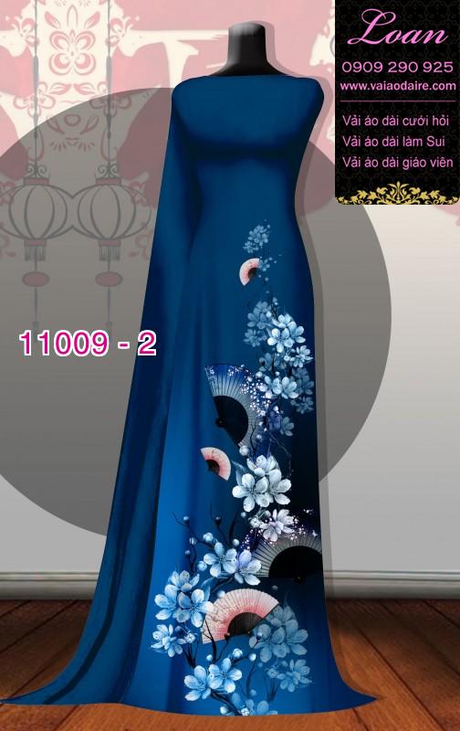 Vải áo dài hoa 3D
