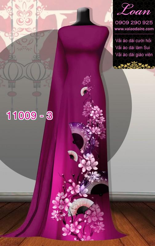 Vải áo dài hoa 3D