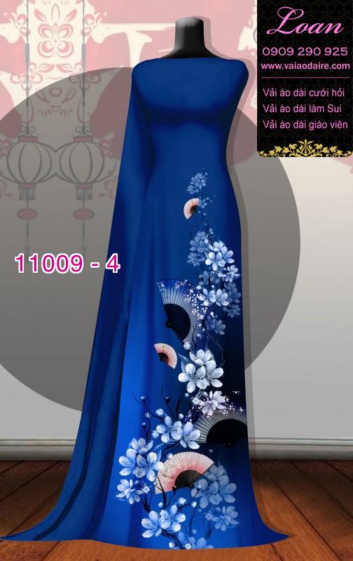 Vải áo dài hoa 3D