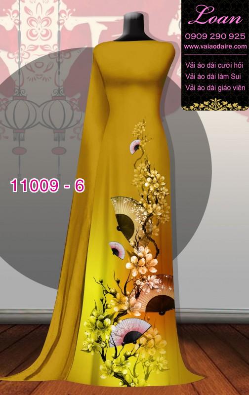 Vải áo dài hoa 3D