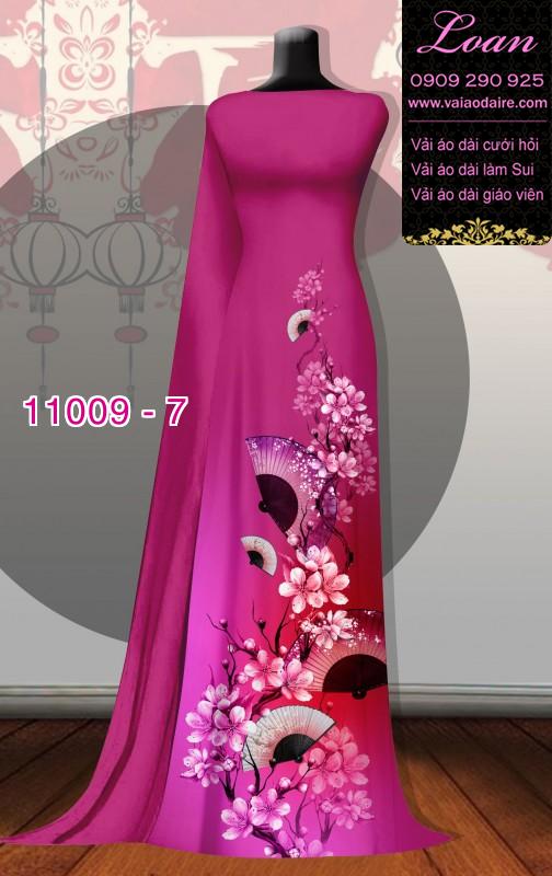 Vải áo dài hoa 3D