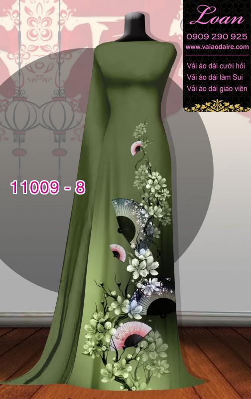 Vải áo dài hoa 3D