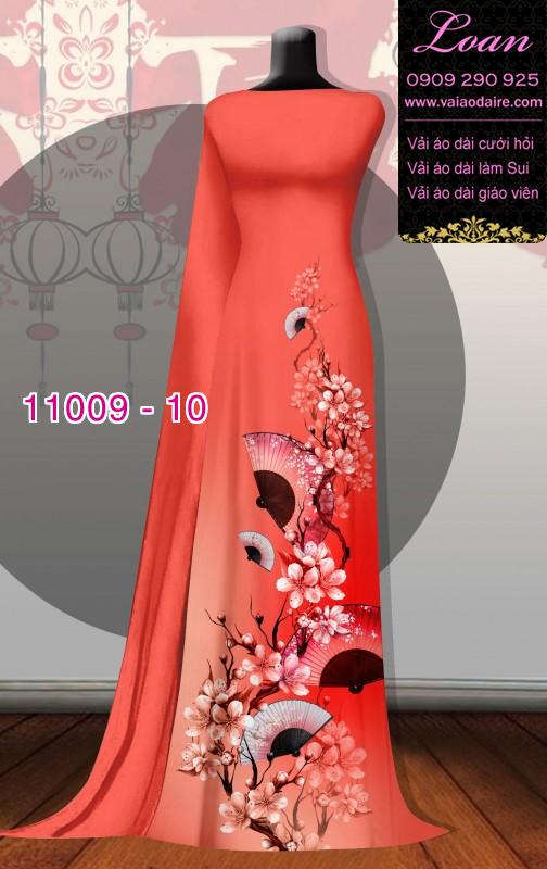 Vải áo dài hoa 3D