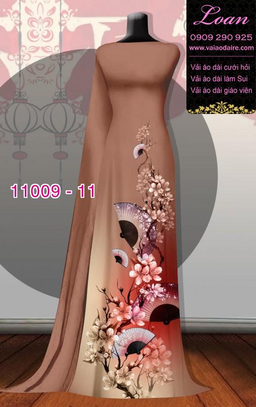 Vải áo dài hoa 3D