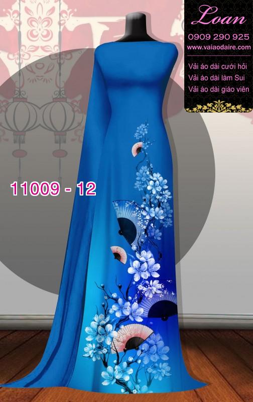 Vải áo dài hoa 3D