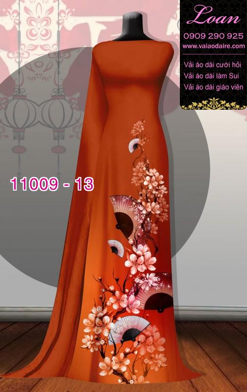 Vải áo dài hoa 3D