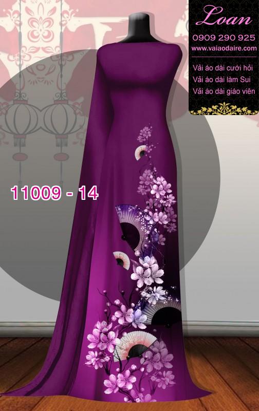 Vải áo dài hoa 3D