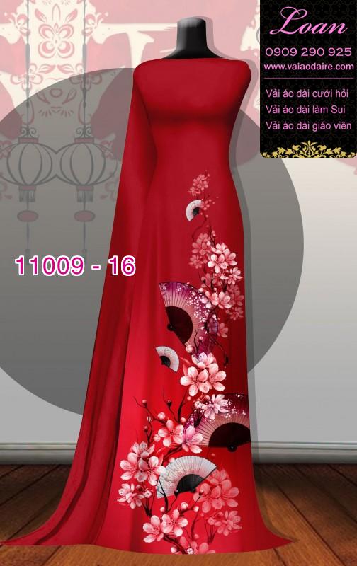 Vải áo dài hoa 3D