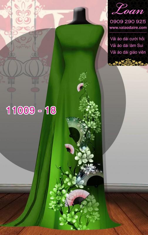 Vải áo dài hoa 3D