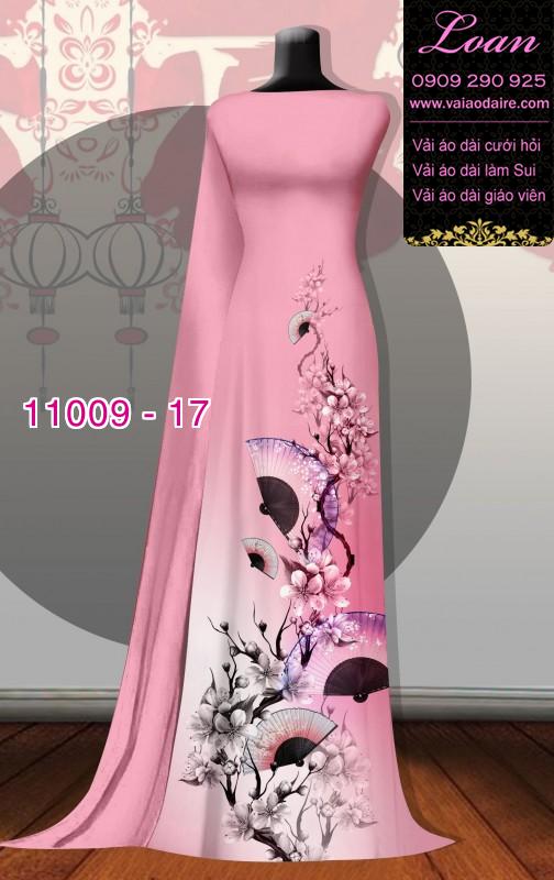 Vải áo dài hoa 3D