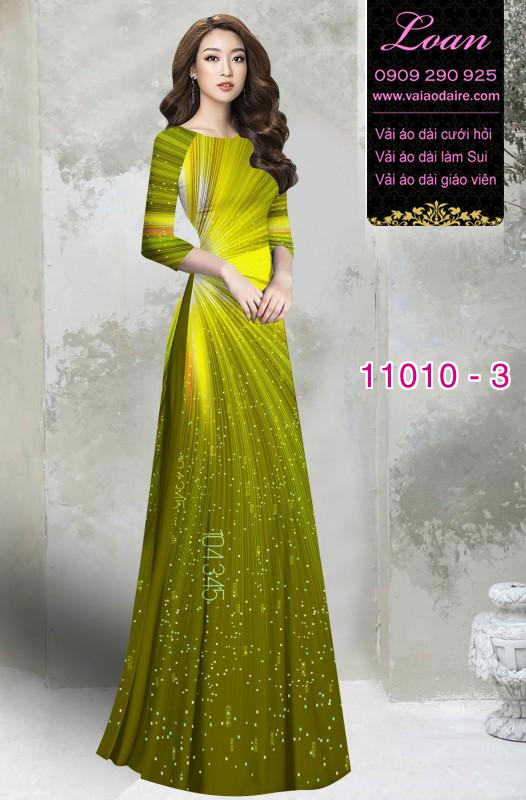Vải áo dài hoa 3D