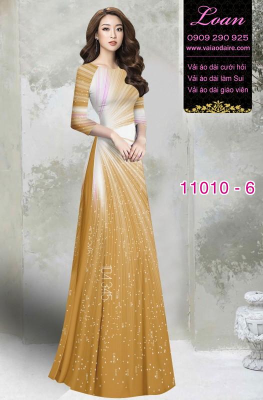Vải áo dài hoa 3D