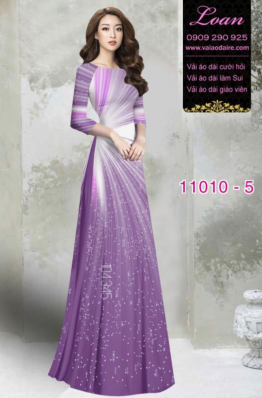 Vải áo dài hoa 3D