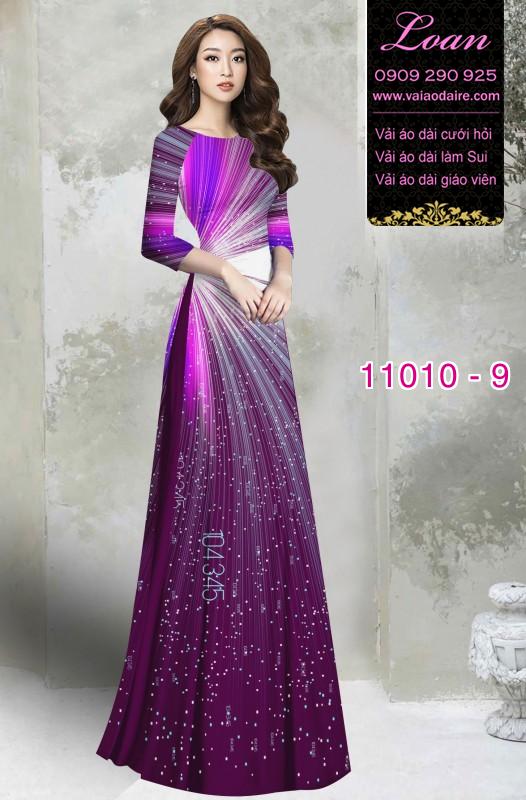 Vải áo dài hoa 3D